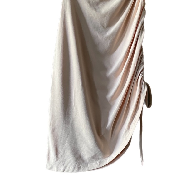 susana monaco One-Shoulder Minidress bodycon nwt xsmall small medium nude - Picture 11 of 11